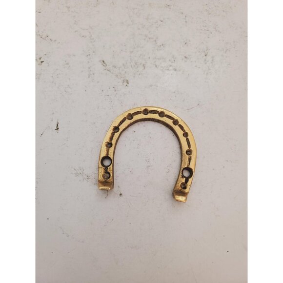 vintage brass horseshoe lucky horseshoe, horseshoe, vintage old horseshoe, - Picture 2 of 9
